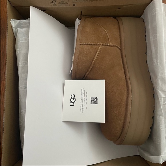UGG Shoes - Real Ugg Ultra Mini Platform Chestnut
